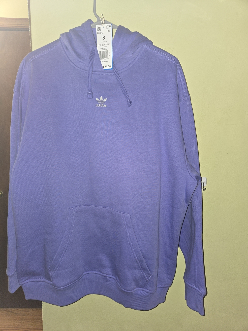 adidas Purple Trefoil Pullover Hoodie